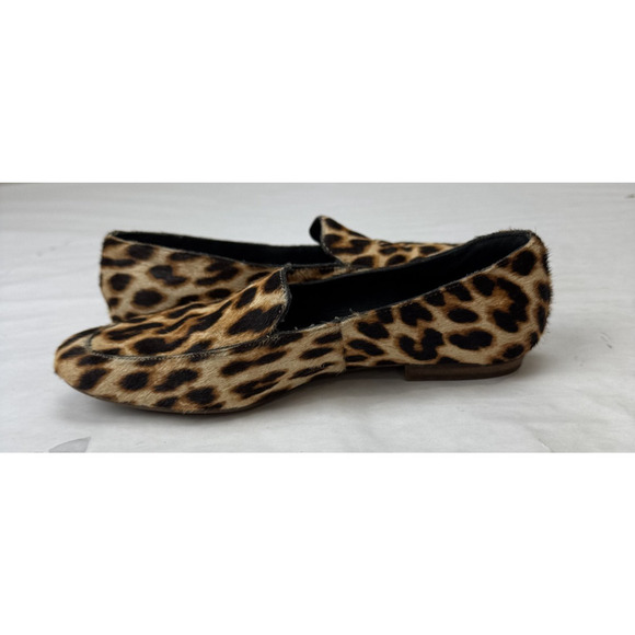 Boho Giani Bini Calf-Hair Leopard Print Loafer Women Sz 6.5 Slip-On Pointed Flat - Picture 3 of 10